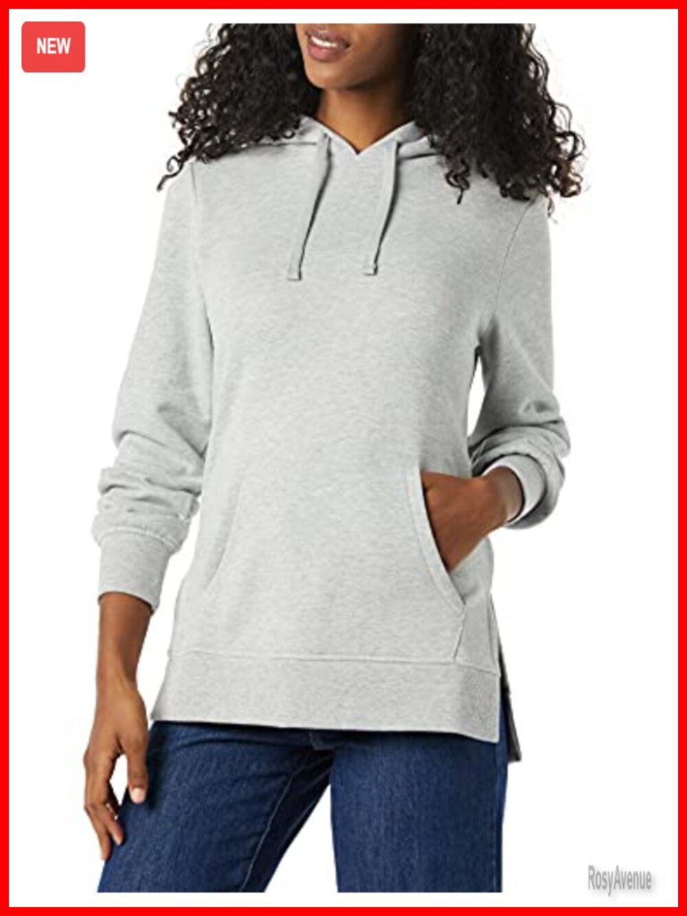 Women's Fleece Hooded Tunic Sweatshirt Kangaroo Pocket Pullover
